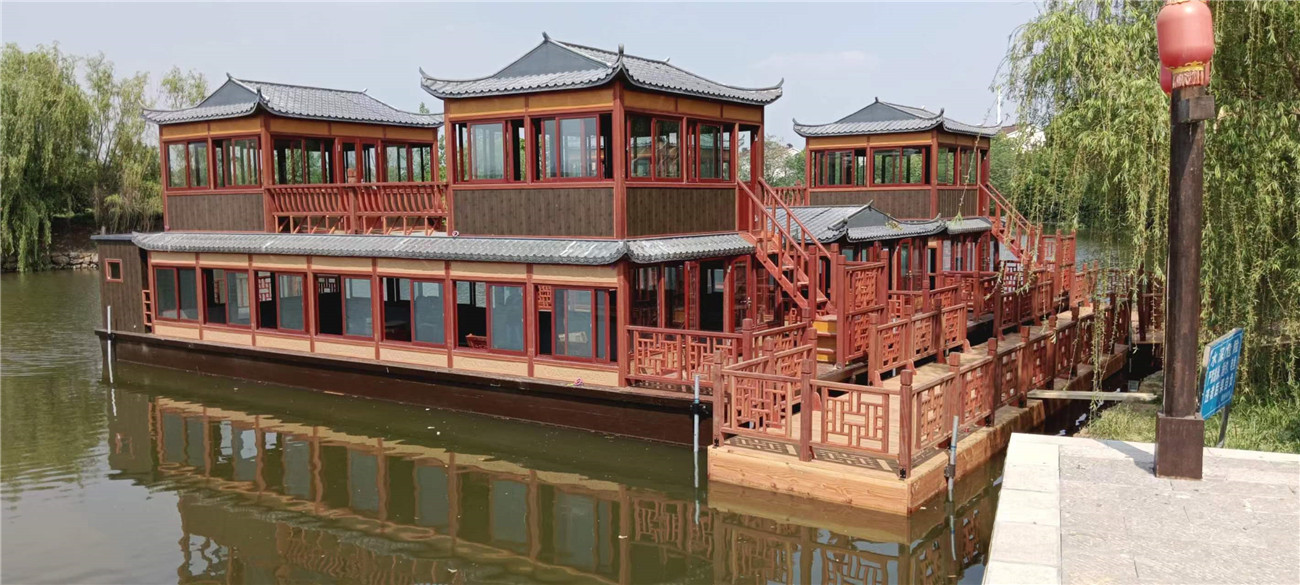 连廊双层画舫船
